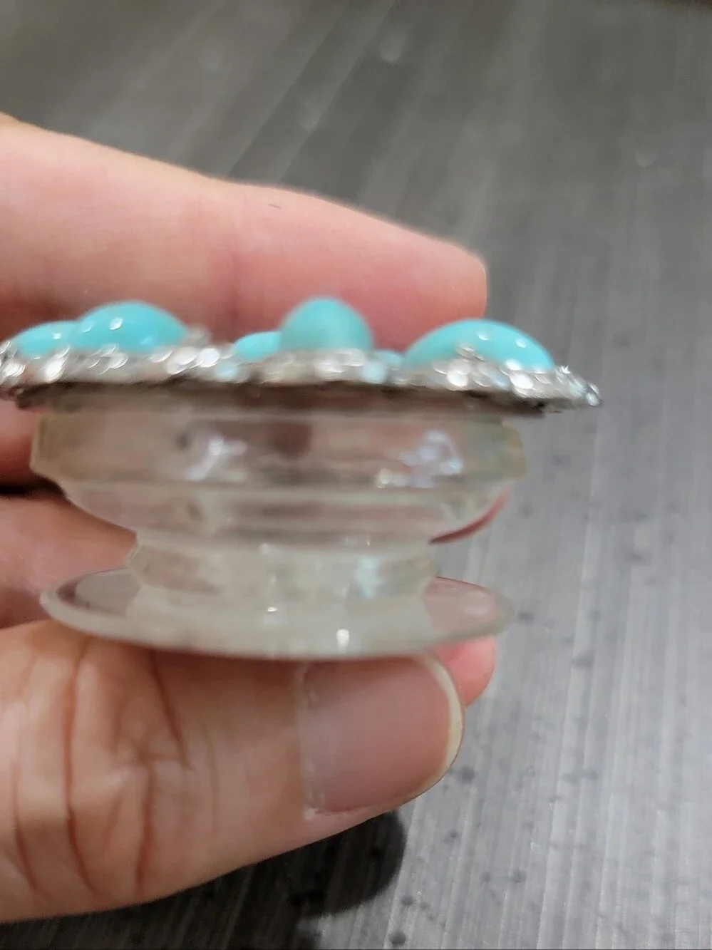 Turquoise Pop Up Cell Phone Handle Women Jewelry